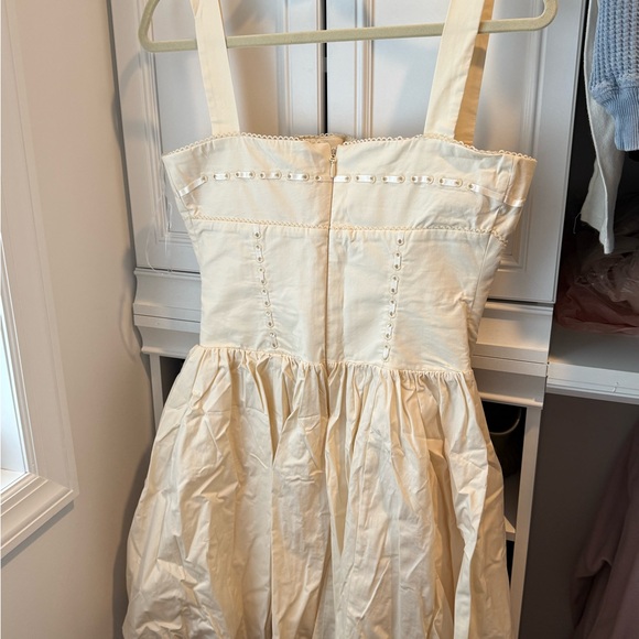 House of CB Cream Strapless Dress Size Med with larger cup and extra length - Picture 5 of 6